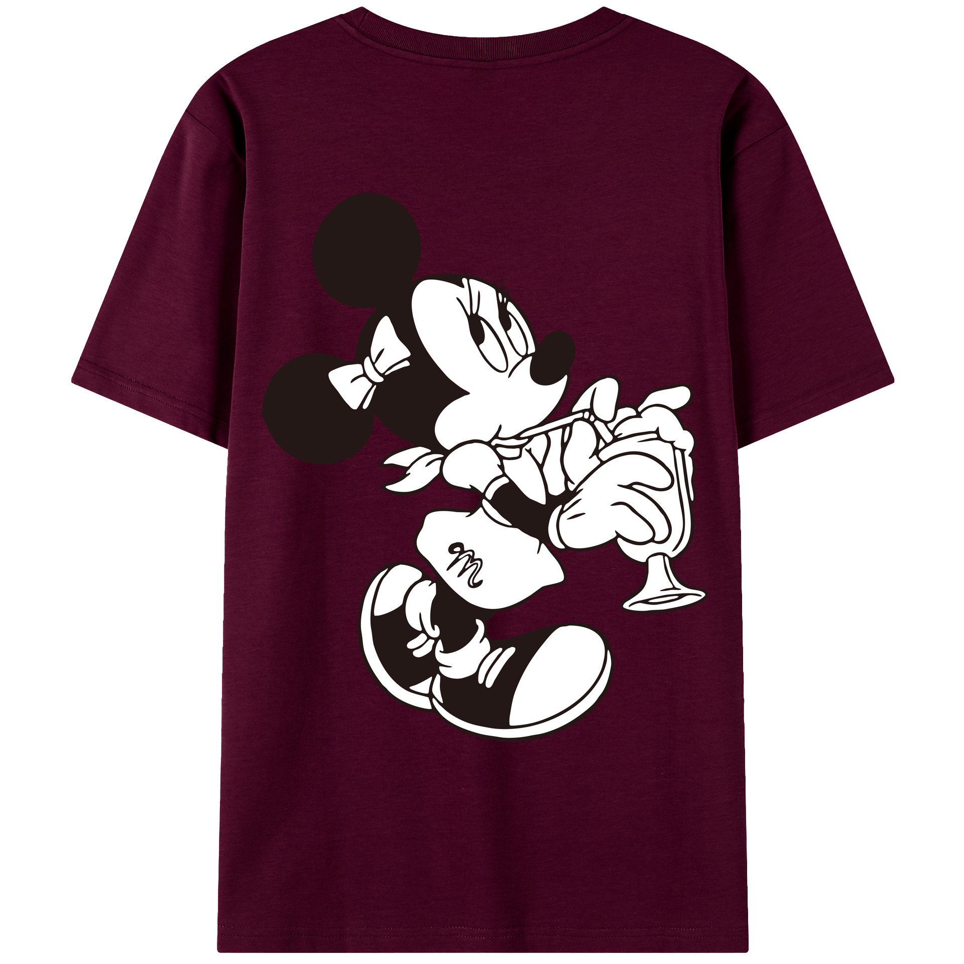 （画像用） ミッキーマウス Mickey Mouse レディース半袖Tシャツ(バックプリント)